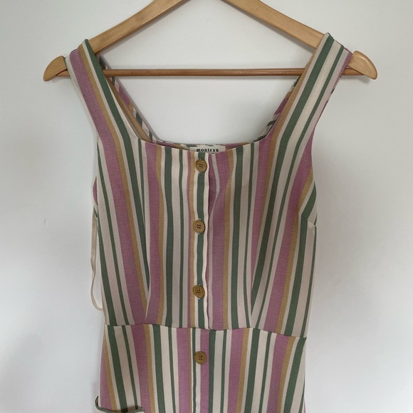 Striped sleeveless summer midi dress - Picture 3 of 5
